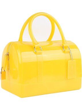 Summer Jelly Handbag - Pillow-Shaped Top Handle, Candy Color, Transparent